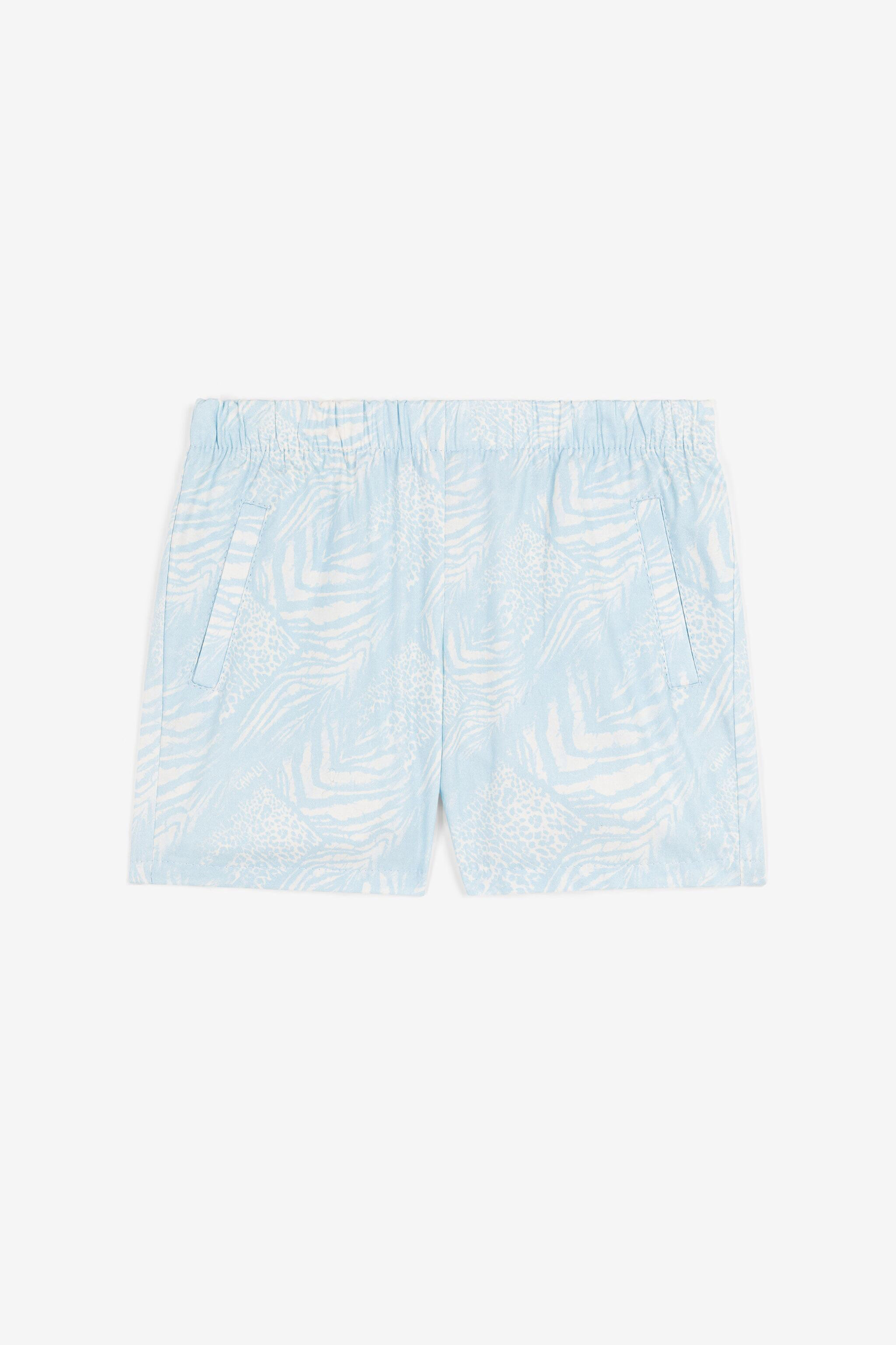 JU Short à imprimé Animalier Patchwork BABY BLUE/NAVY/MILKY OJT20B-QRC76