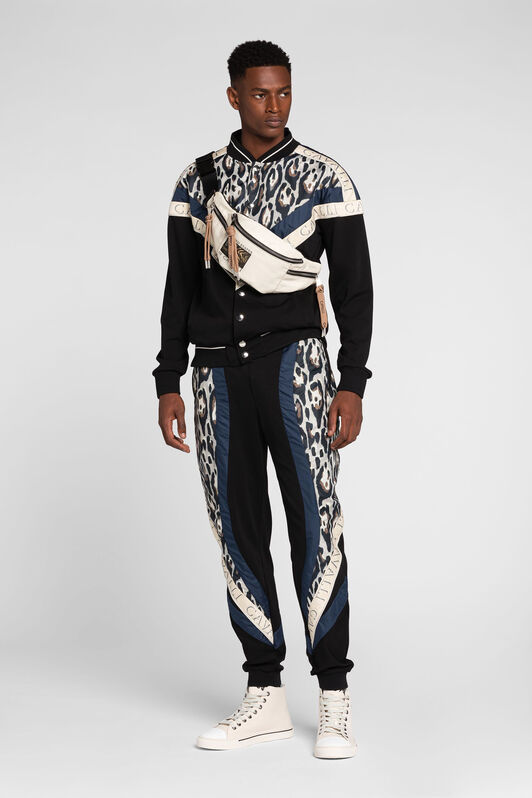 RC Animal print logo-tape track pants RC Animal print logo-tape track pants Black QRT25H-CF053