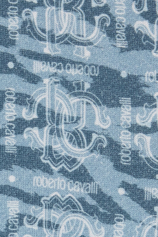 JU Sudadera Con Cremallera Y Estampado Integral Azul claro UJT693-5OO44