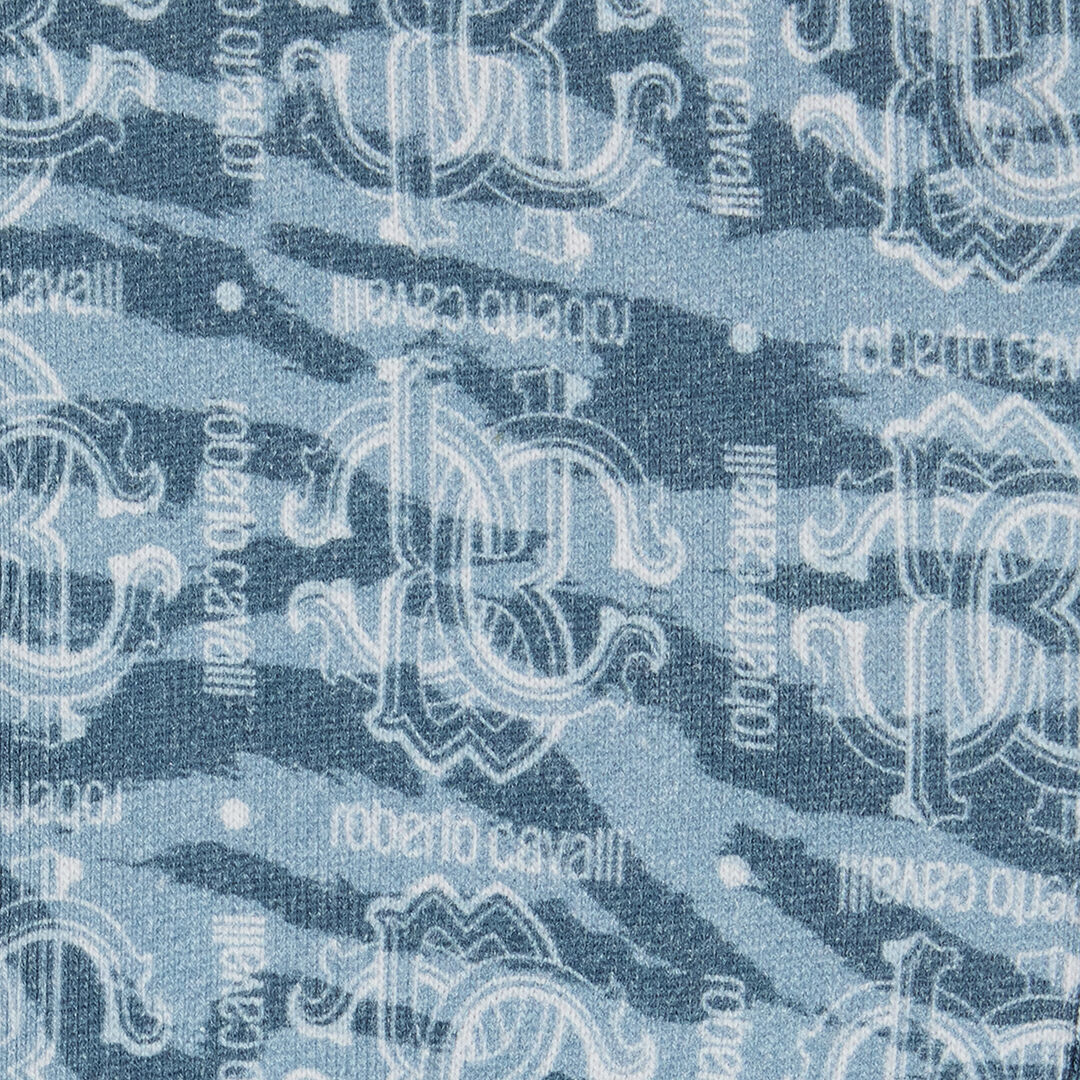 JU Sudadera Con Cremallera Y Estampado Integral Azul claro UJT693-5OO44