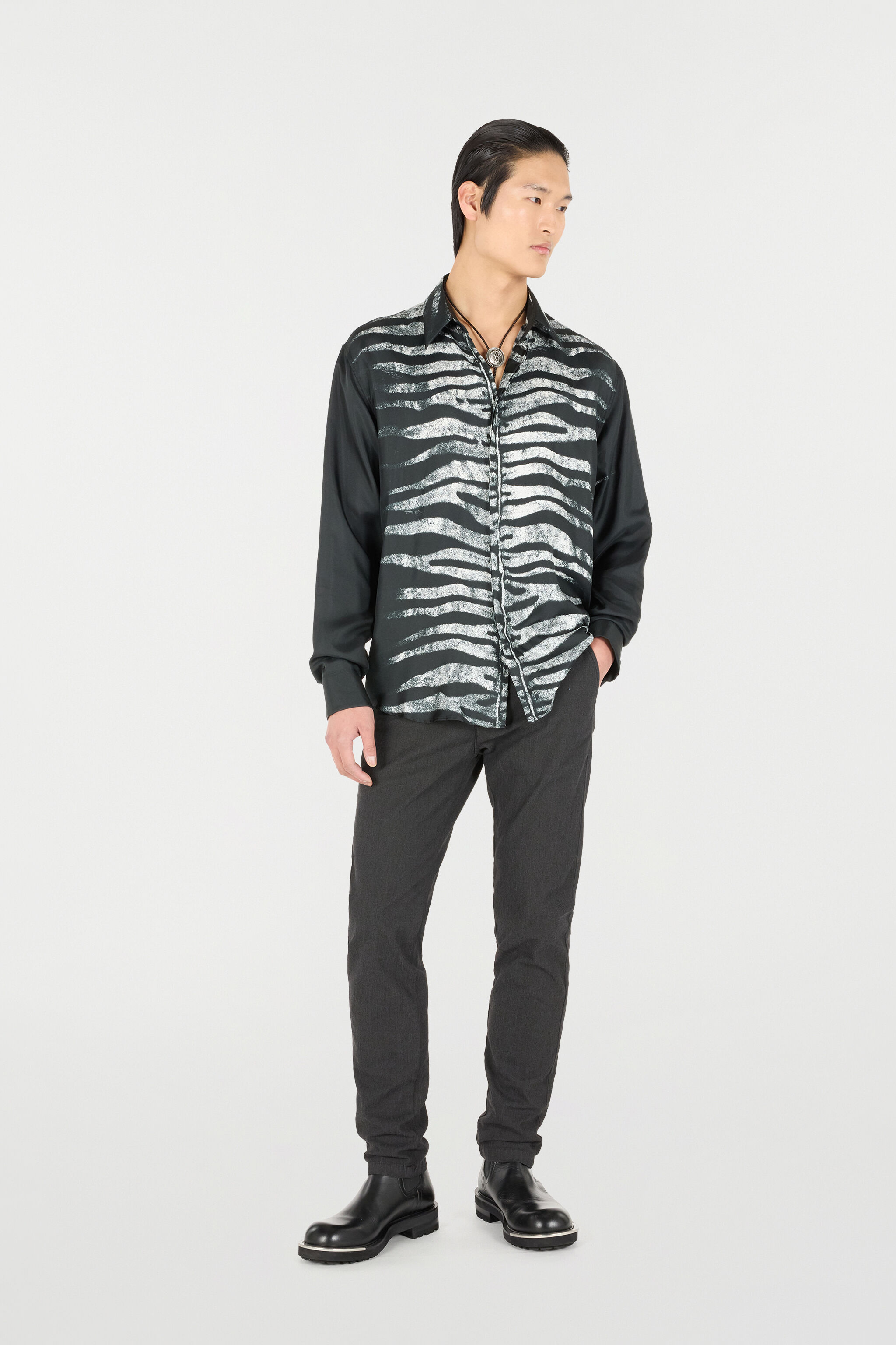 RC Zebra-Print Shirt Black/White URT714-4QN50