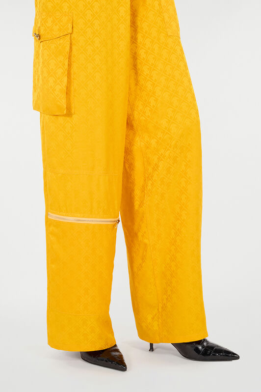 RC Pantaloni Con Monogram Mirror Snake All Over Giallo VKT202-RK010