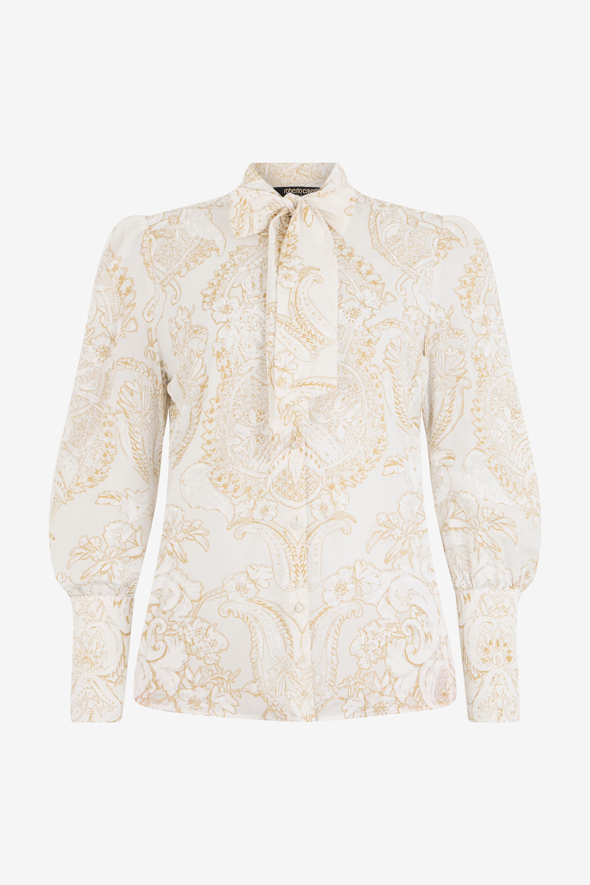 RC Ornamental White Print Shirt WHITE WQT701-RLR36