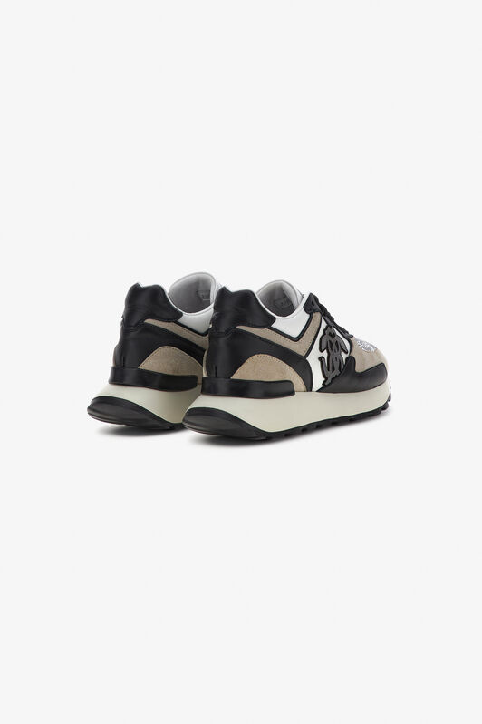 RC Sneakers with Monogram Mirror Snake BIANCO/NERO RKS047-PZB31