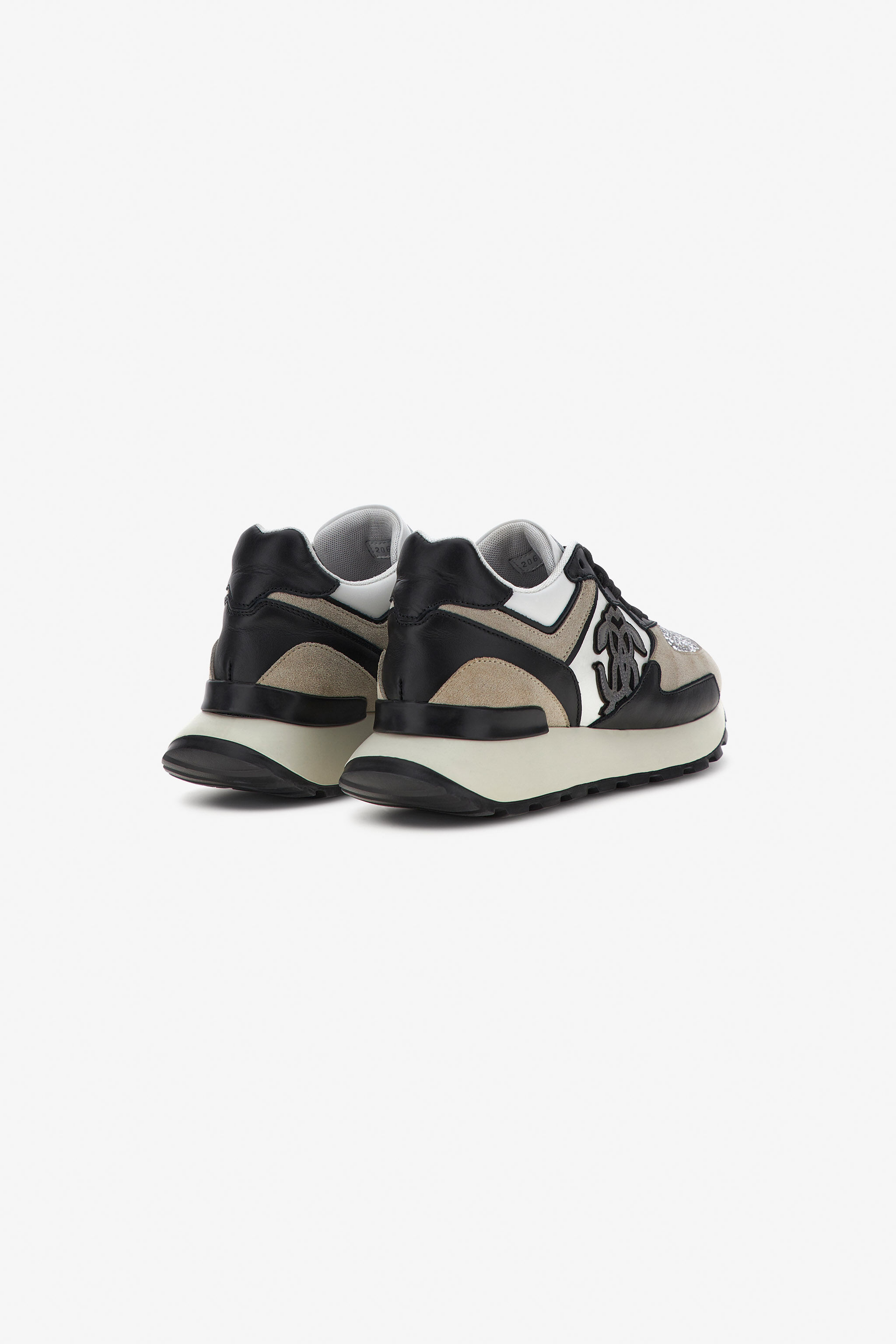 RC Sneakers with Monogram Mirror Snake BIANCO/NERO RKS047-PZB31