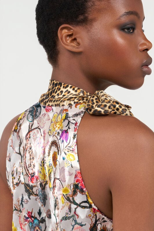 RC Top with Florentine Flowers print BEIGE WQT611-HER29