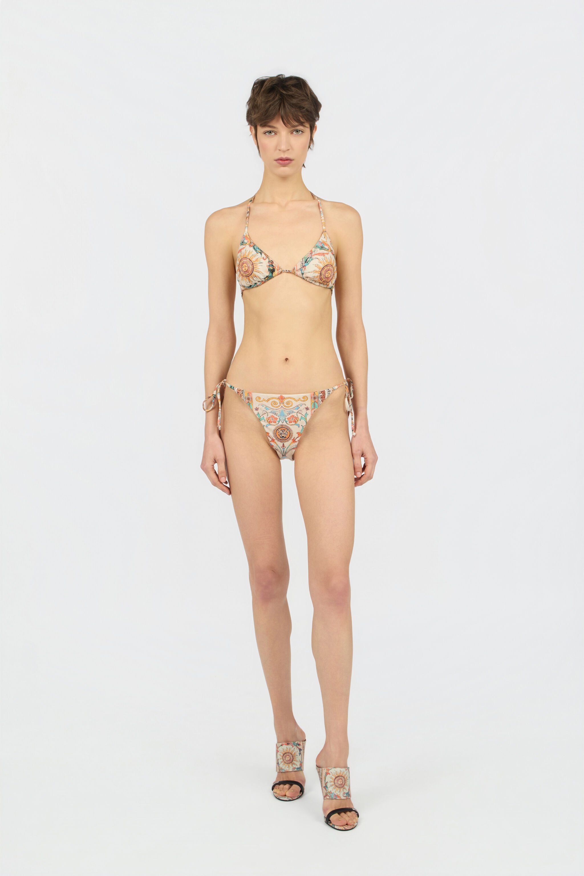 JC Persian Tarot Print Bikini 744 BEIGE + 217 AZZU WFM032-WF751