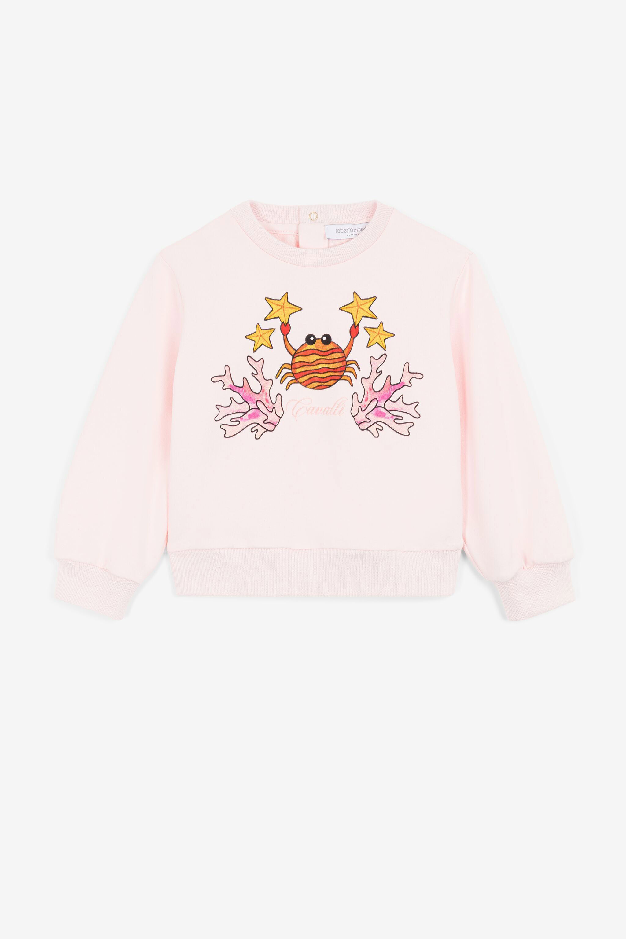 JU Sudadera con cangrejo estampado Rosa QJT940-CF050