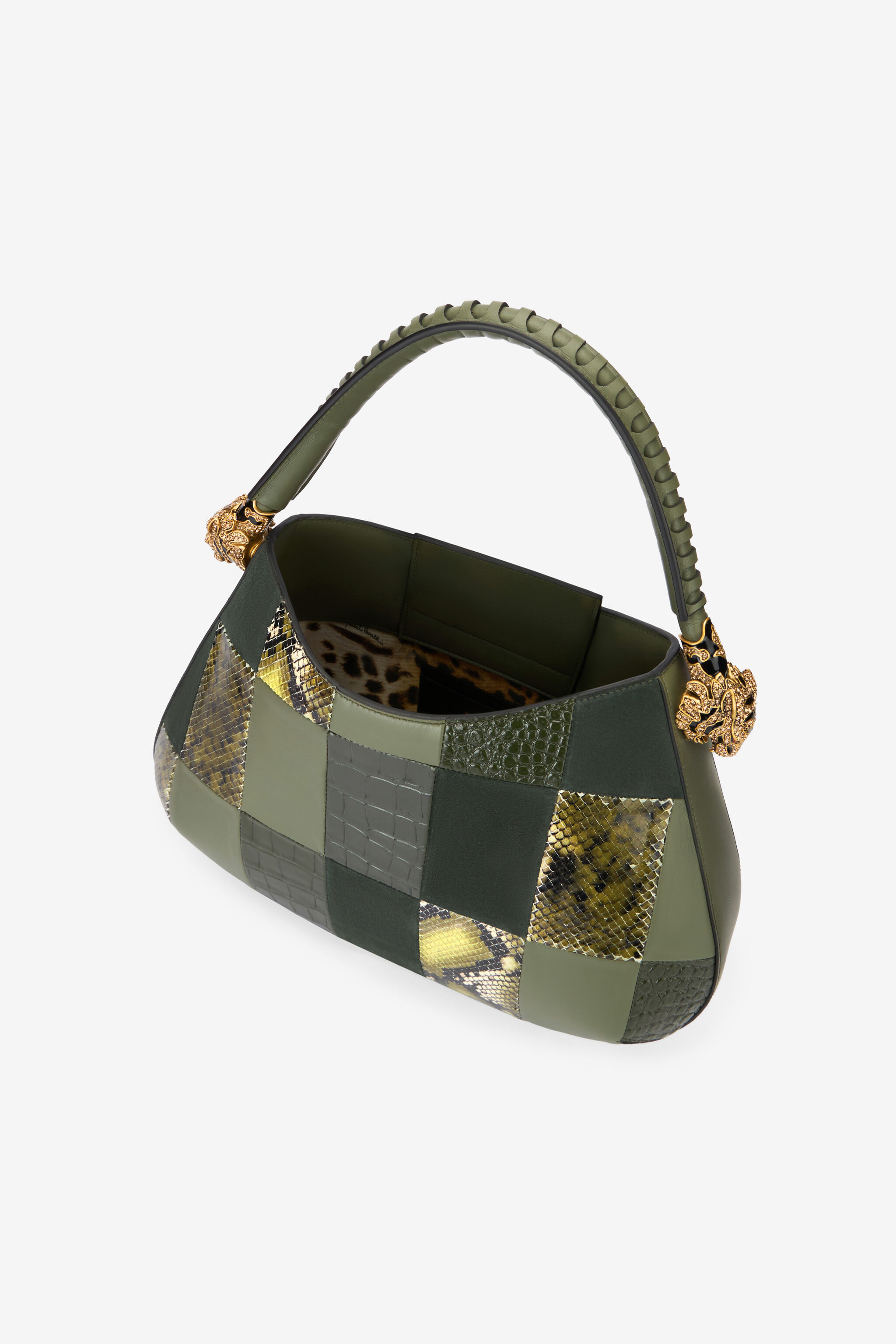 RC Hobo Roar Bag mit Patchwork Dunkelgrün TKB022-PZP01
