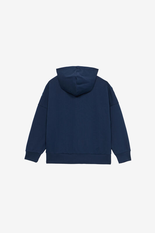 JU Sweat-Shirt Avec Lettrage Contrastant JU Sweat-Shirt Avec Lettrage Contrastant Bleu foncé UJT68D-CF050