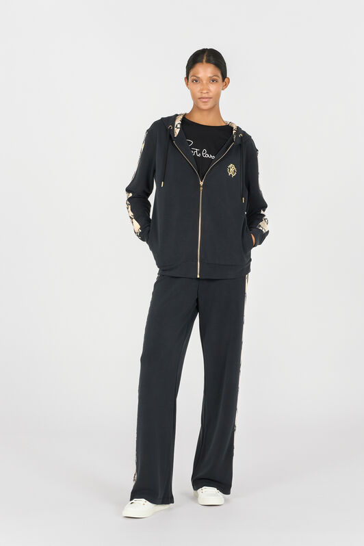 RC Sweatshirt Mit Reißverschluss Und Kapuze Schwarz OOT69A-CF054