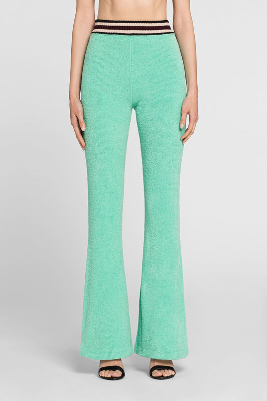 RC Pantalón de chándal acampanado con logo bordado Azul claro OKM210-MR001