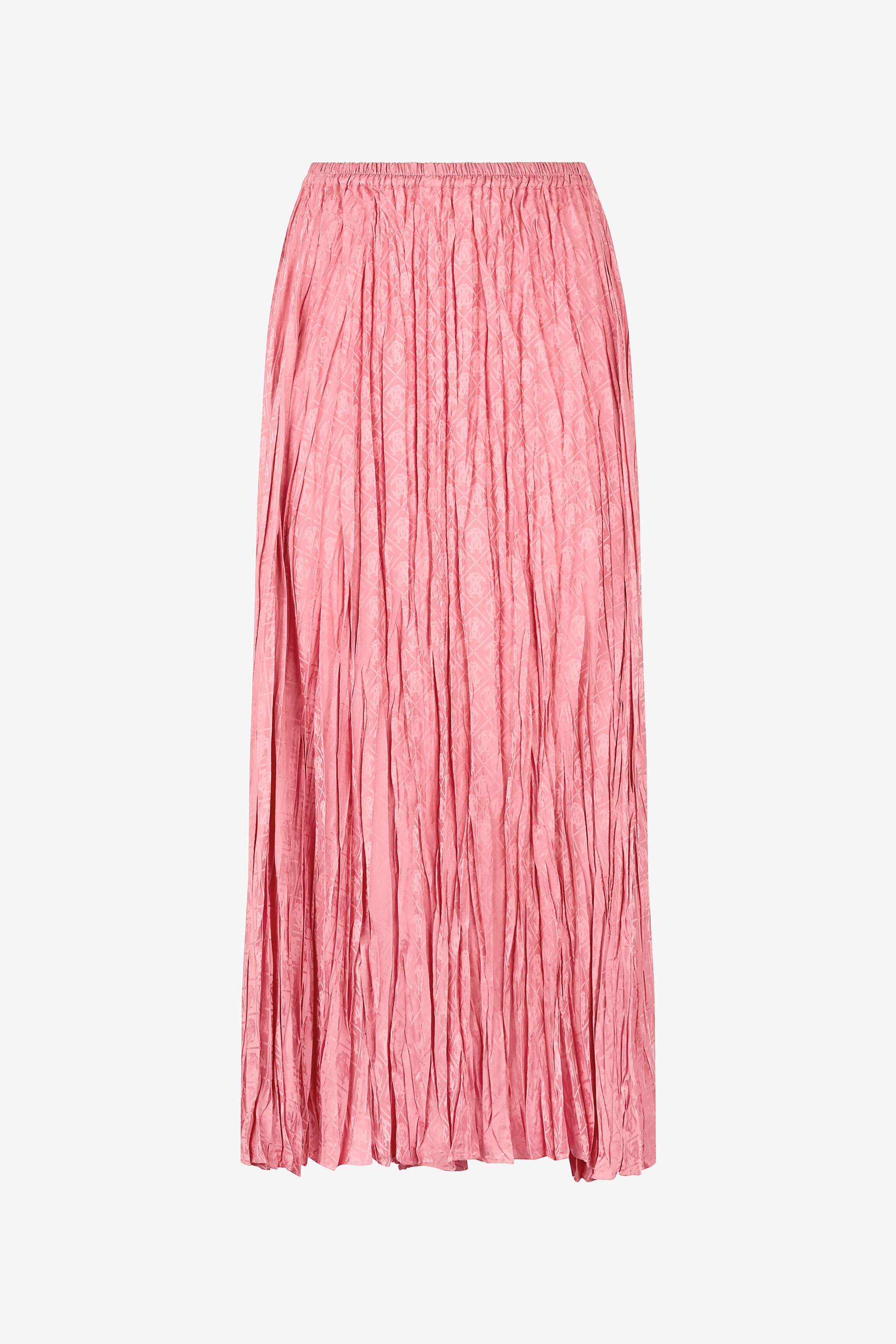 RC Crinkled Midi Skirt Pink VKT306-RK010