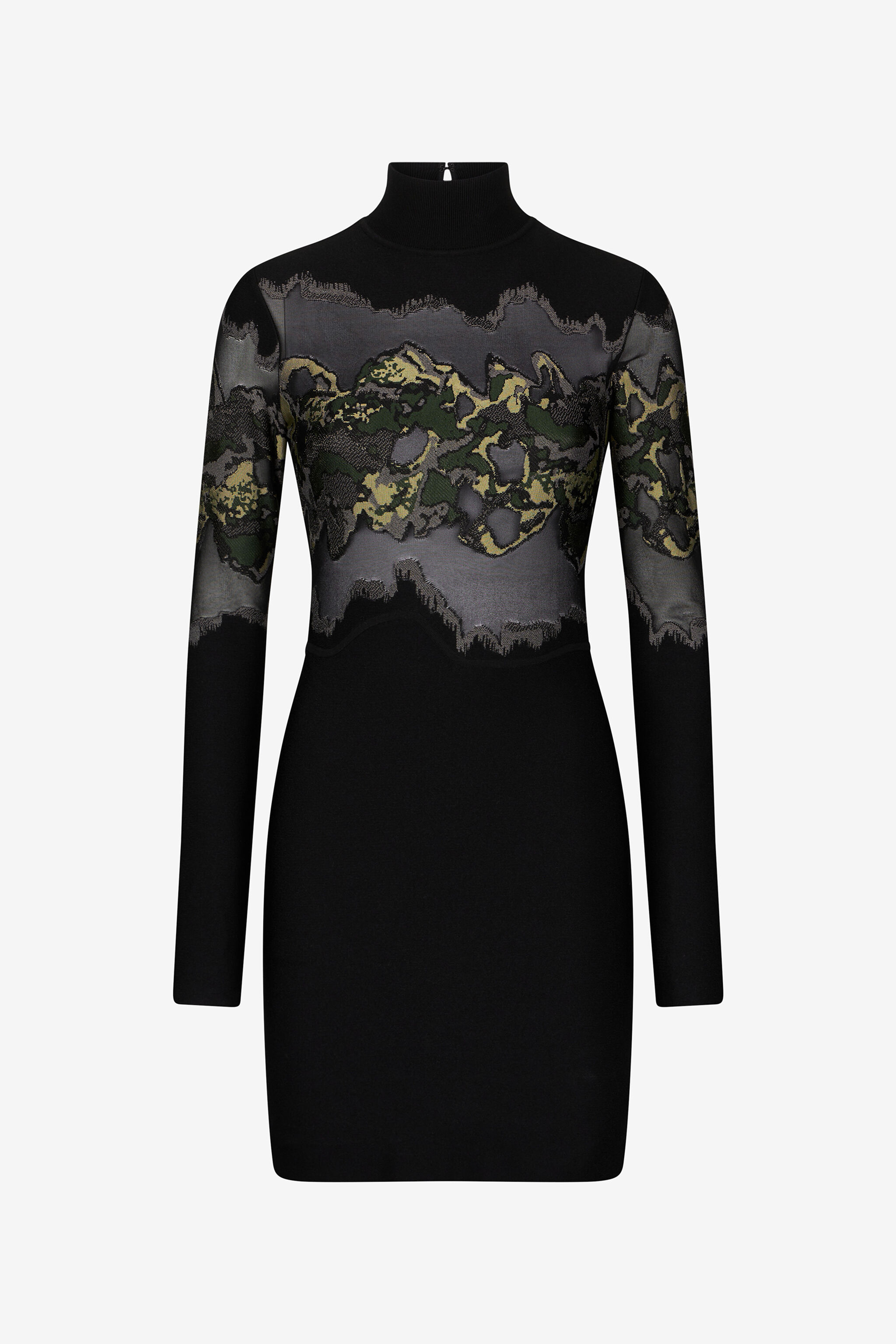 RC Minikleid Mit Jacquardmuster Marble Dunkelgrün TWM100-MA012