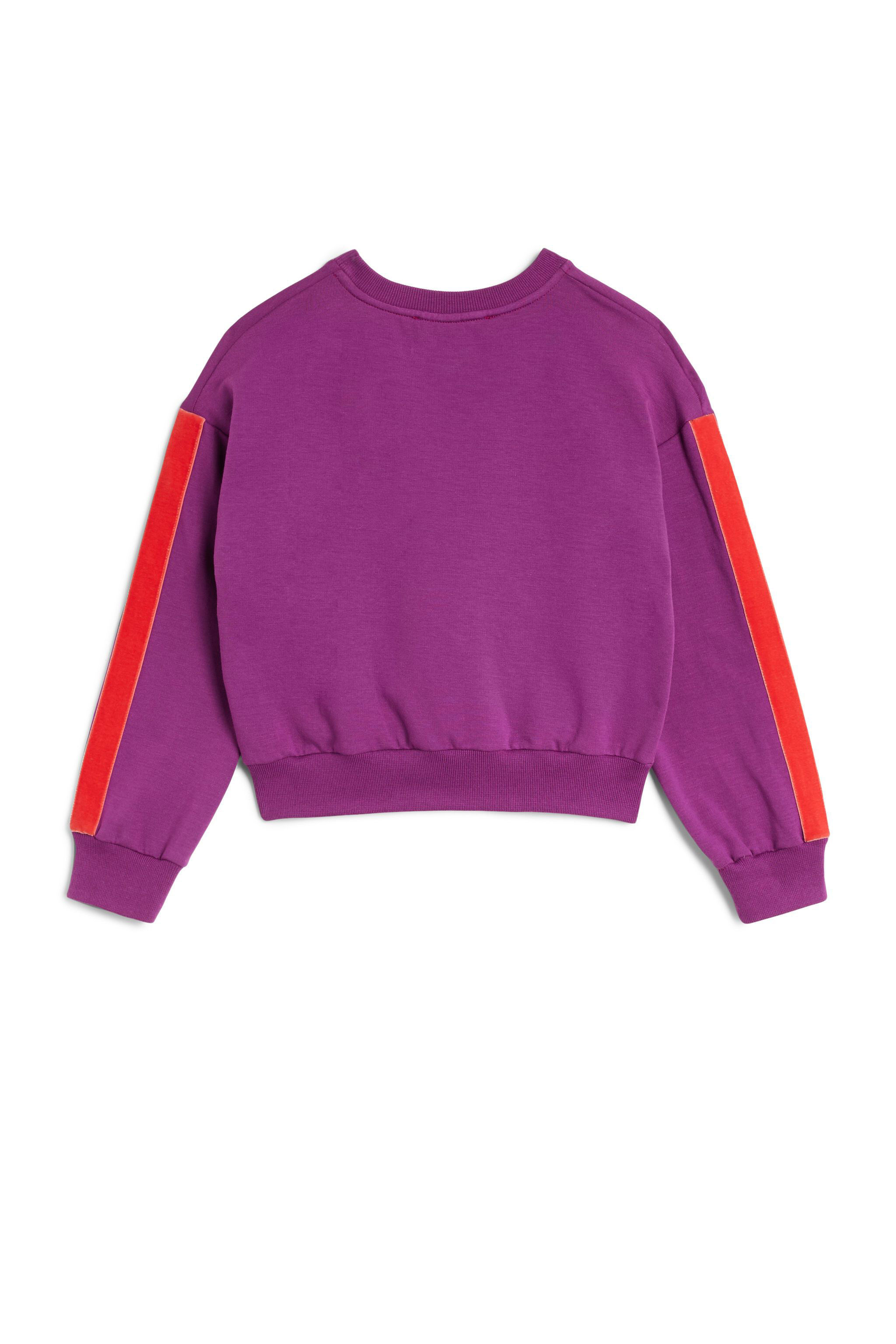 JU Tiger print logo sweatshirt VIOLET JJT904-CF027