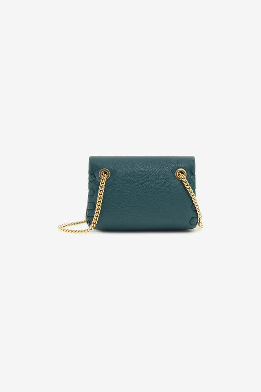 RC Mirror Snake Leather Shoulder Bag Blue JSB005-PZA12