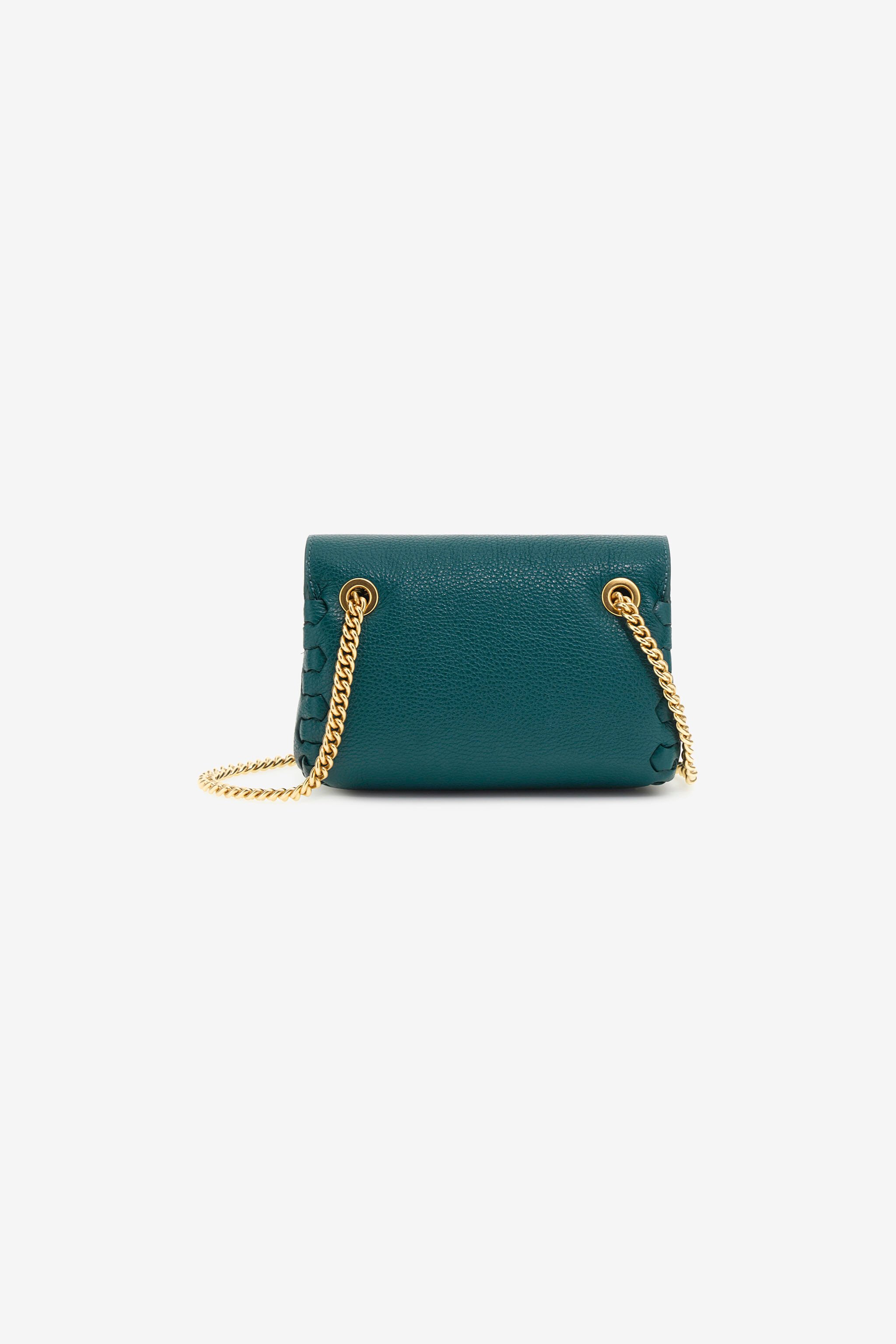 RC Mirror Snake Leather Shoulder Bag Blue JSB005-PZA12