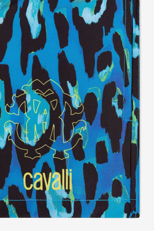 JU Leopard-Print Swim Shorts Blue QJH005-HVF78