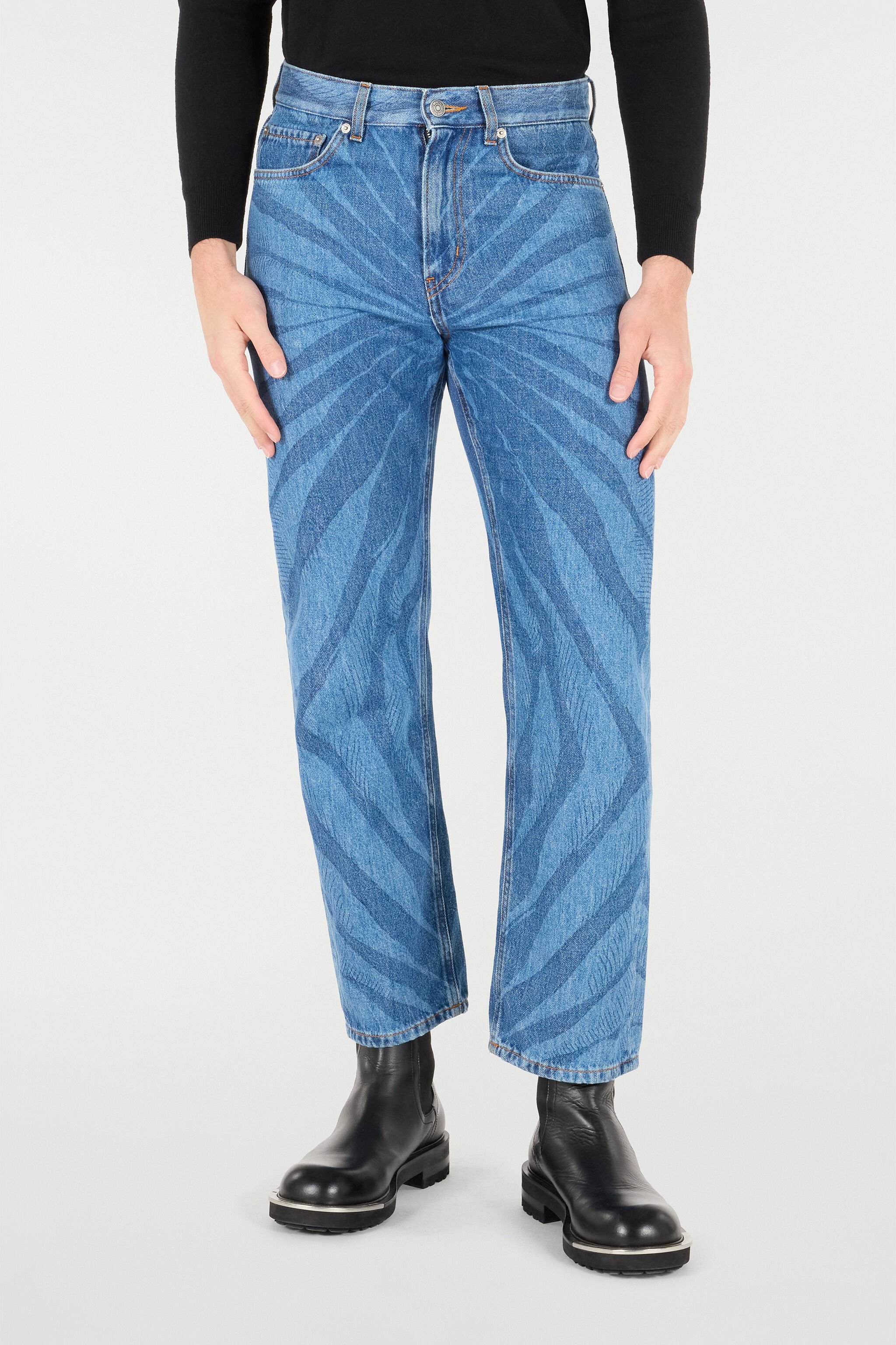 RC Jeans in patterned denim Blue TRJ215-VT001