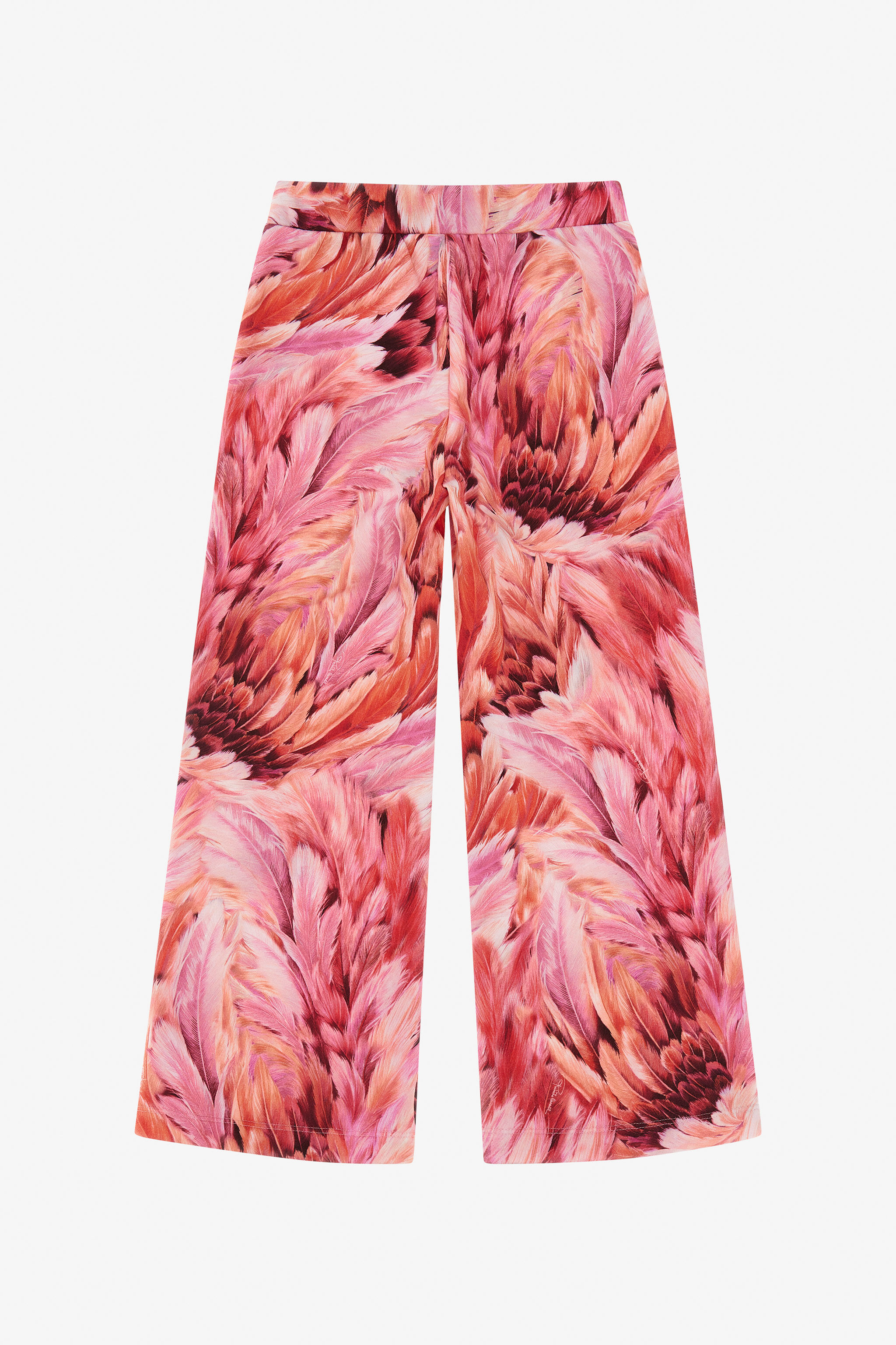 JU Hose mit Plumage-Print Fuchsia TJT22R-5ON15