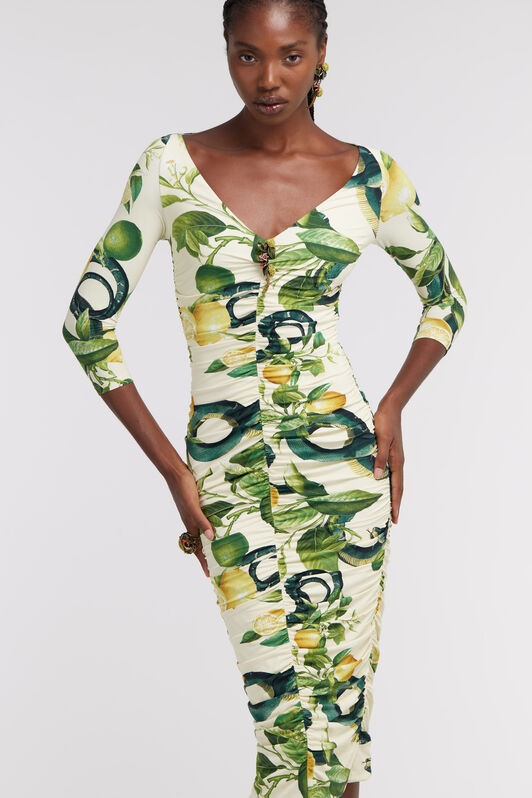 RC Lemon print Dress RC Lemon print Dress Marfil SKT133-LNI89