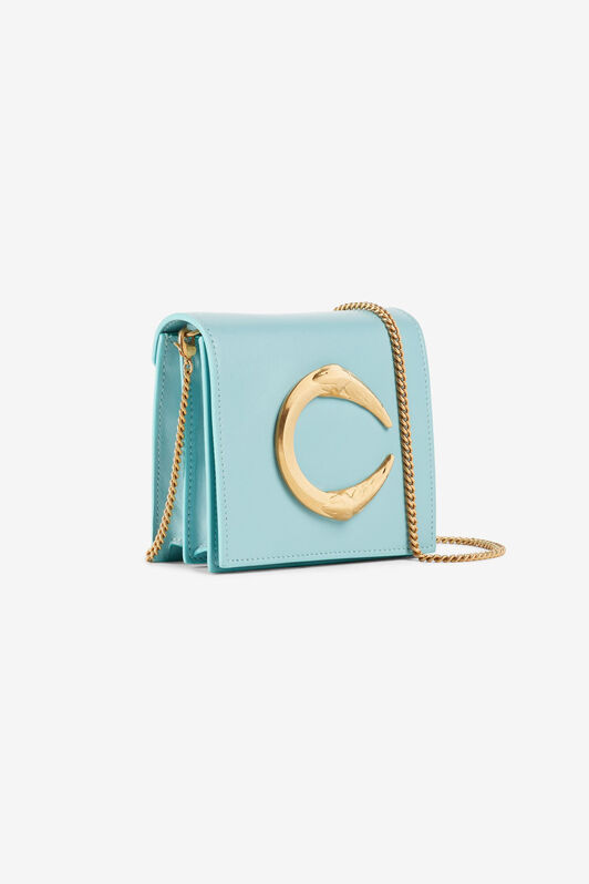 RC Borsa a spalla mini con logo C Azzurro OKB001-PZ132