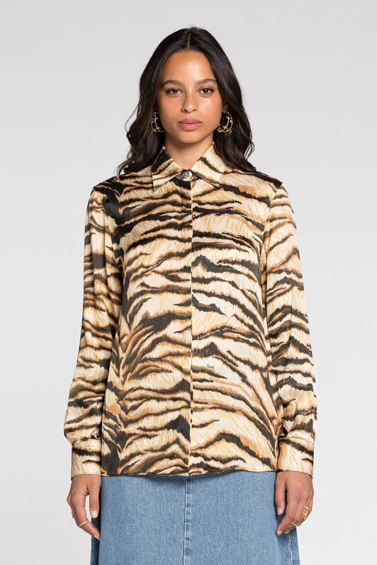 RC Freedom-print shirt RC Freedom-print shirt Light Brown RKT704-SZH36