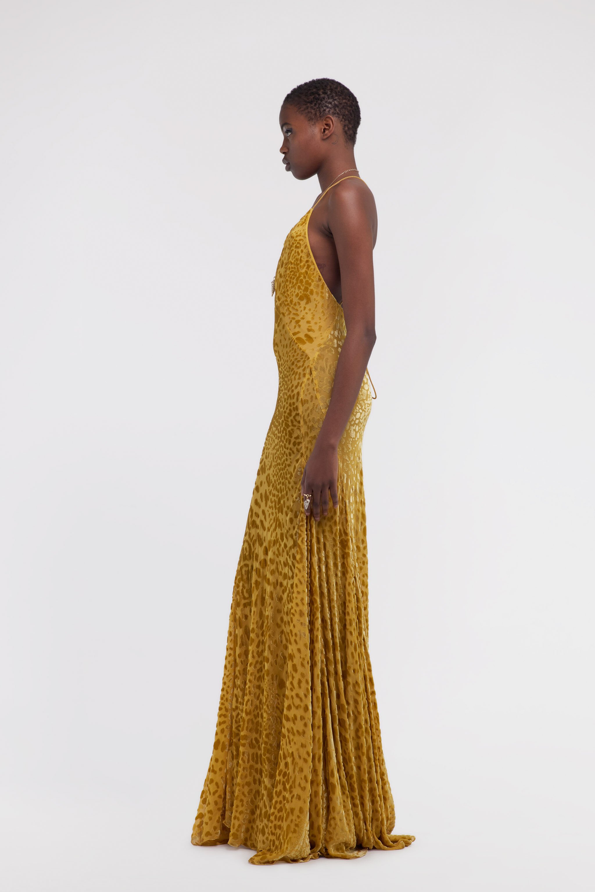 RC Jaguar Skin print devoré dress Amarillo SWT162-4RL77