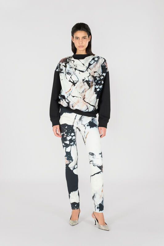 RC Marble print sweatshirt Black/White TWT680-CF020