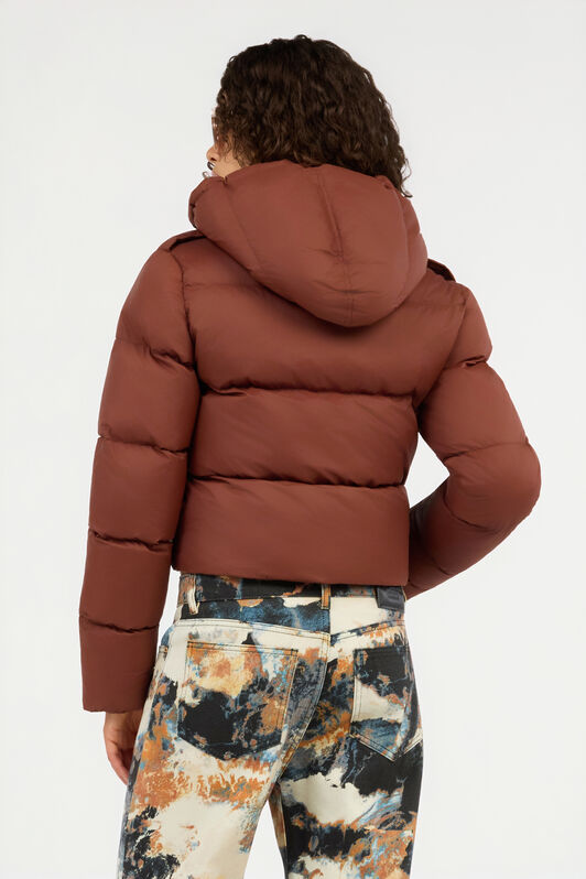 JC Brown Puffer Coat With Belt JC Brown Puffer Coat With Belt BRUNETTE VFT311-VF461