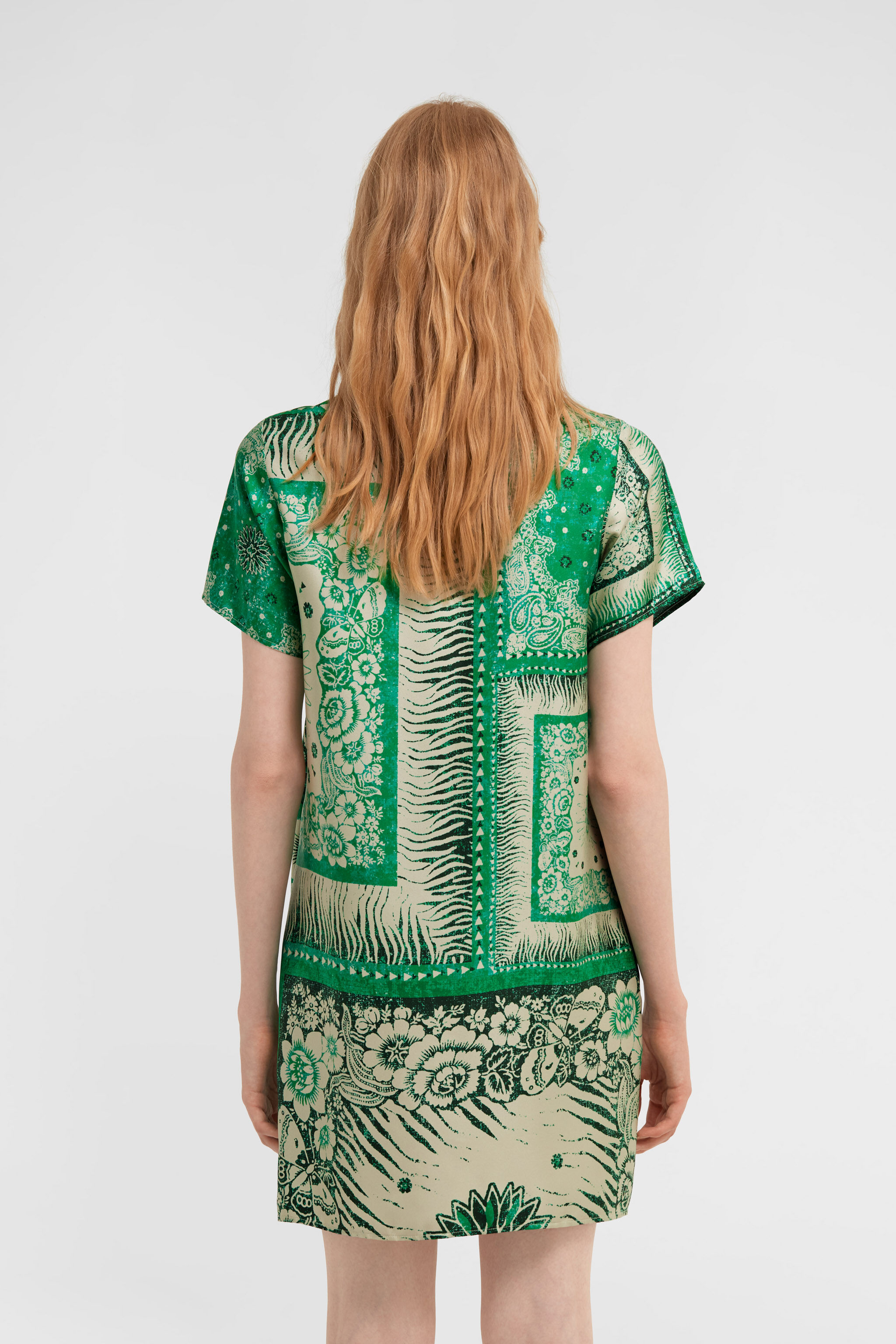 RC Bandana Print Dress Green TKT101-4QN05