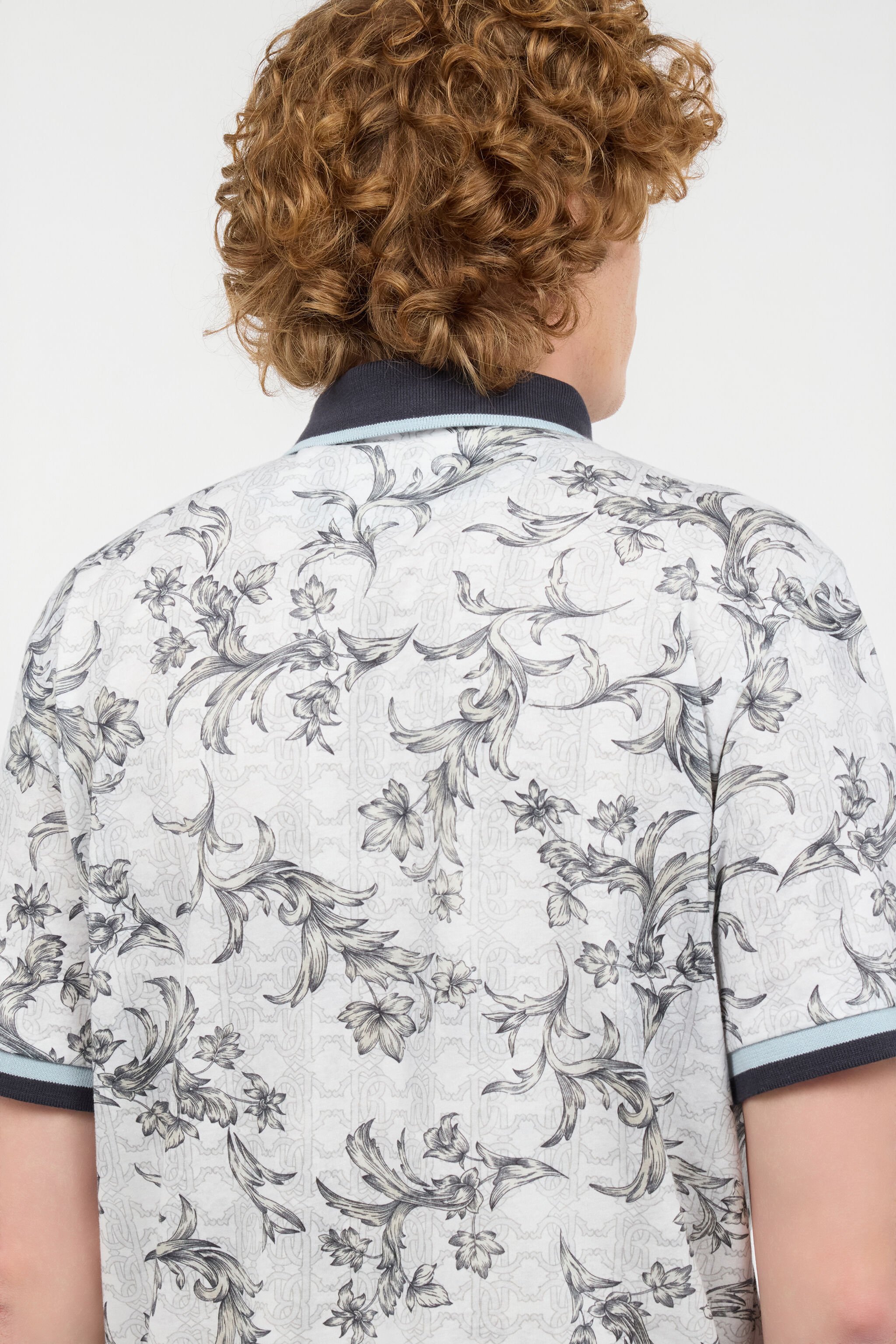 RC Polo Shirt With Floral Print WHITE OOT64A-XKO64