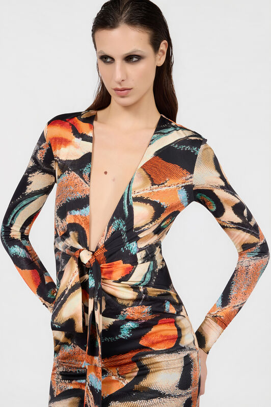 RC Mini Robe Imprimé Butterfly BLACK/MULTICOLOR XQT149-JRT28