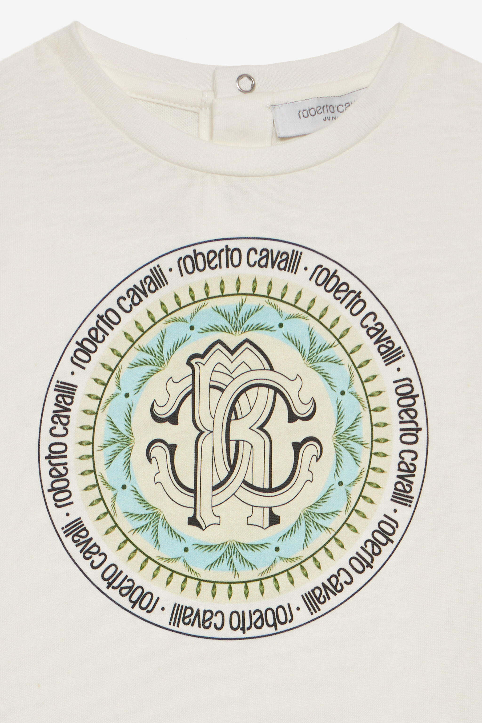 JU T-Shirt Avec Maxi Monogramme RC Et Lettrage Blanc UJT610-JD001