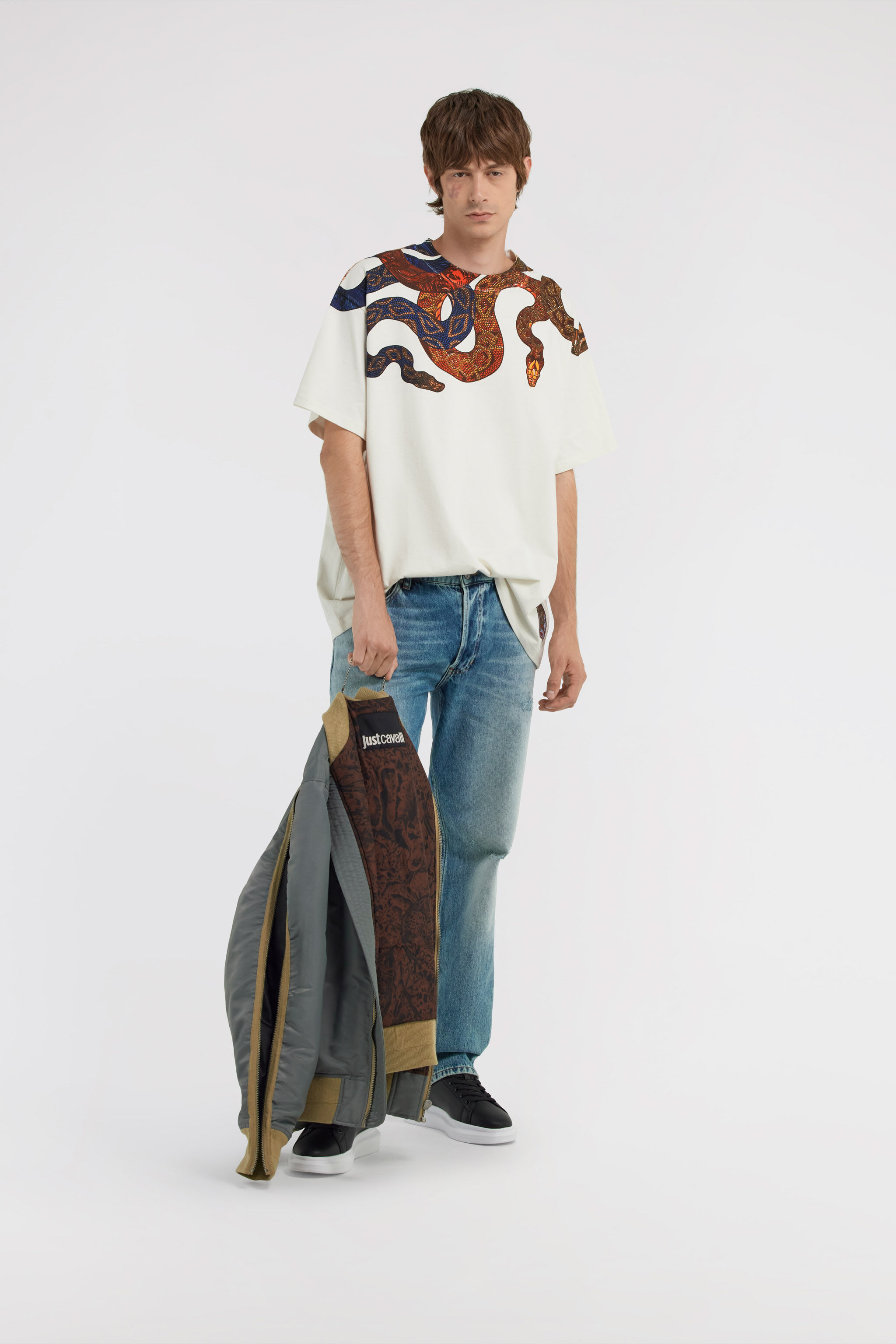 JC Just Cavalli T-shirt Ivory TFT020-TF037