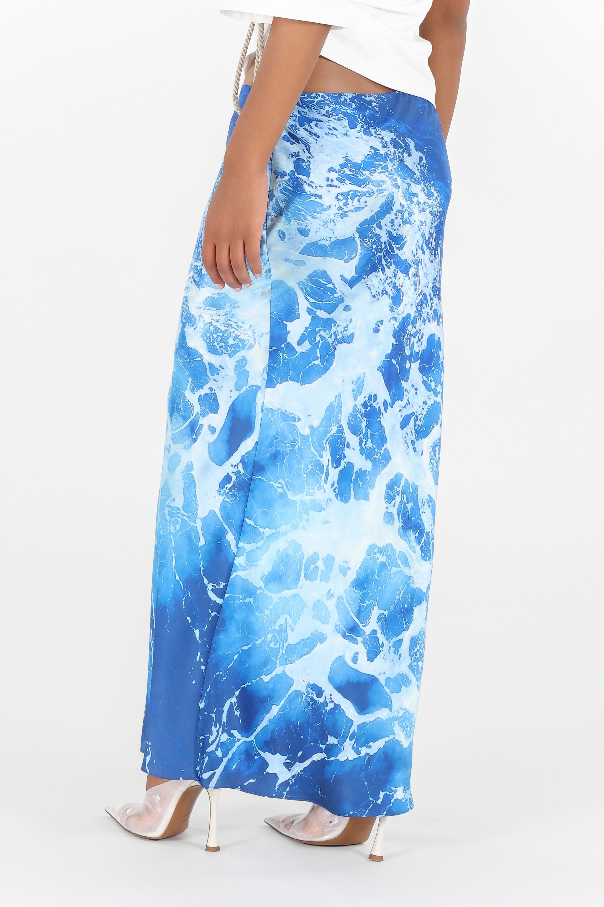 RC Stretto di Messina Print Skirt Blue UWT304-RYN94