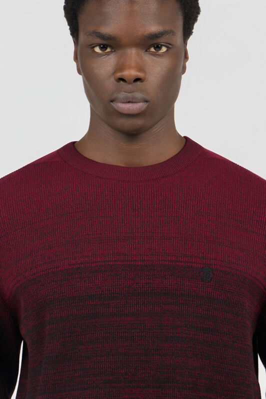 RC Pull En Coton Dégradé Bordeaux RED/BLACK SOM60A-MG001