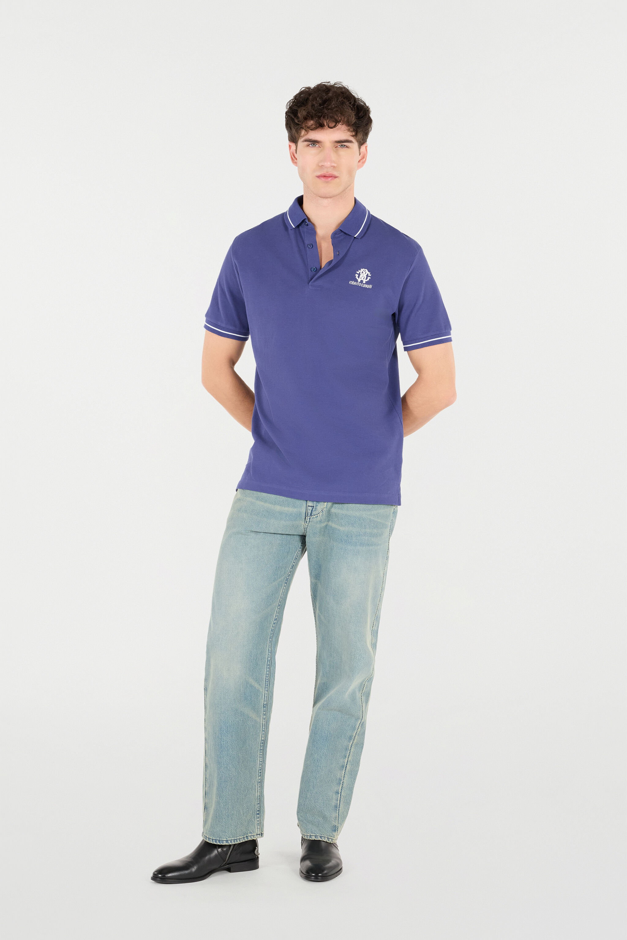 RC Polo With RC Monogram And Logo Dark blue POT64B-KB001