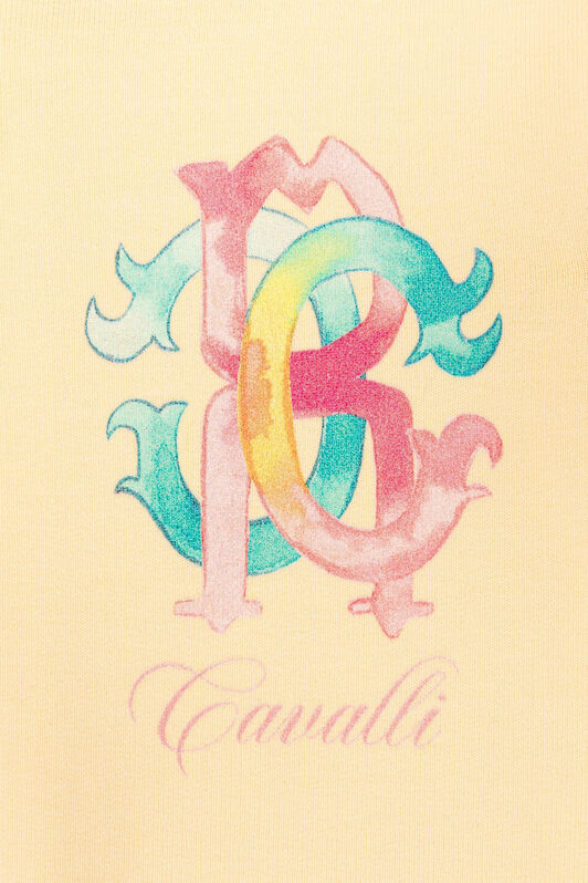 JU Monogram-print zip-front hoodie JU Monogram-print zip-front hoodie Yellow QJT950-CF050