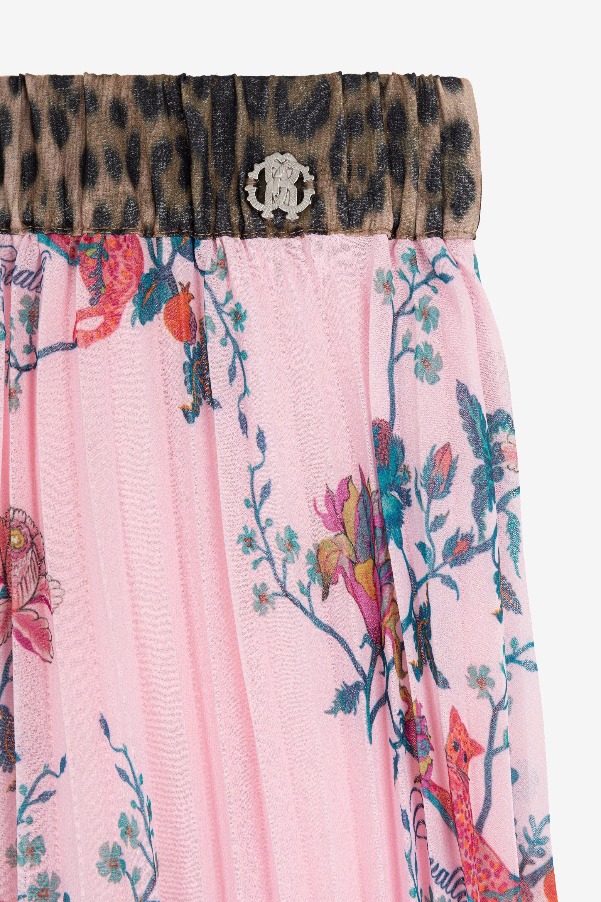 JU Jupe plissée à imprimé floral Rose RJT306-7GG85