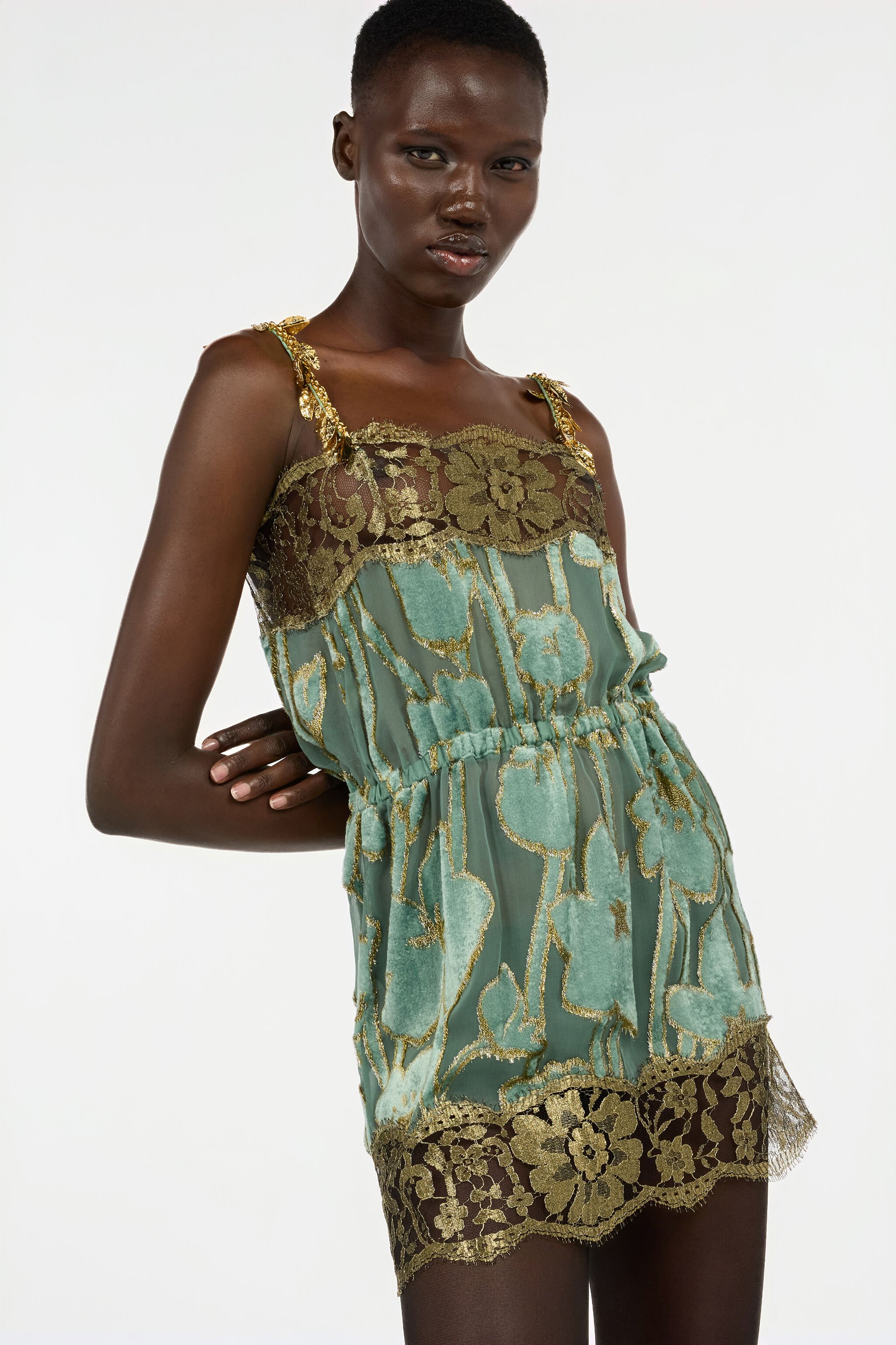 RC Sage Mini Dress With Floral Pattern SALVIA VWT144-FC007