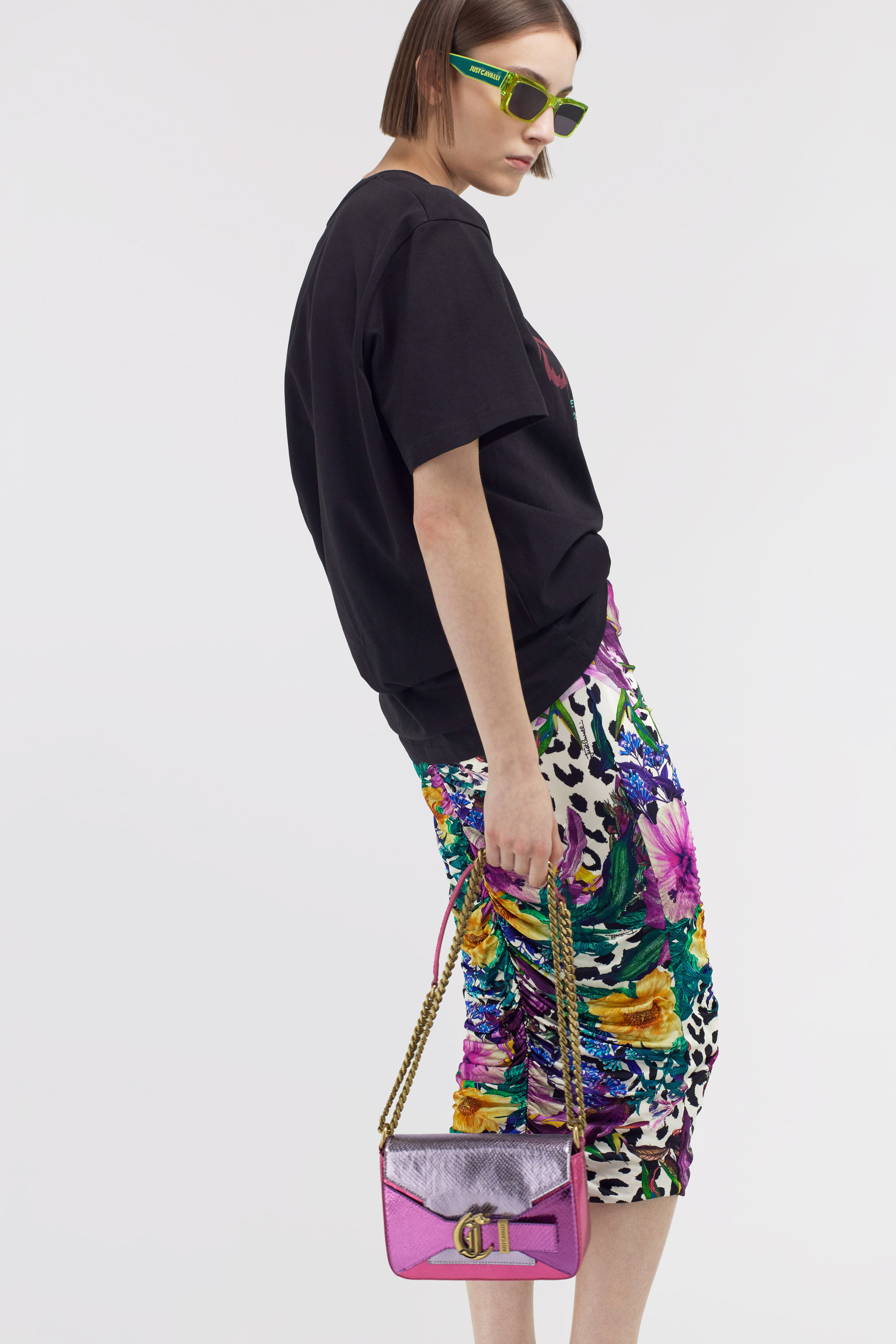 JC Just Cavalli skirt Green/Purple SFT039-SF878