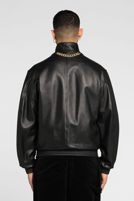 RC Bomber de cuero Tiger Tooth BLACK NNP817-PN001