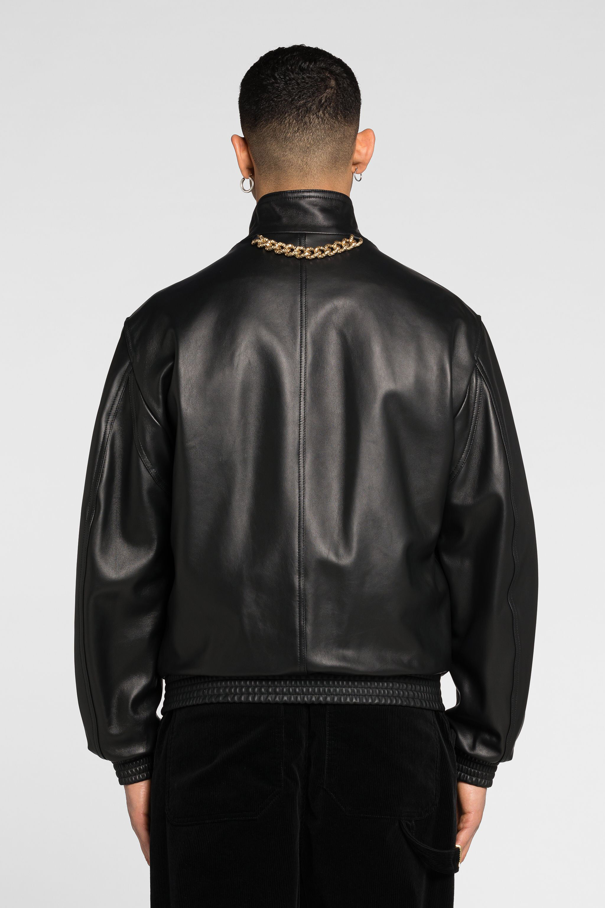 RC Bomber de cuero Tiger Tooth BLACK NNP817-PN001