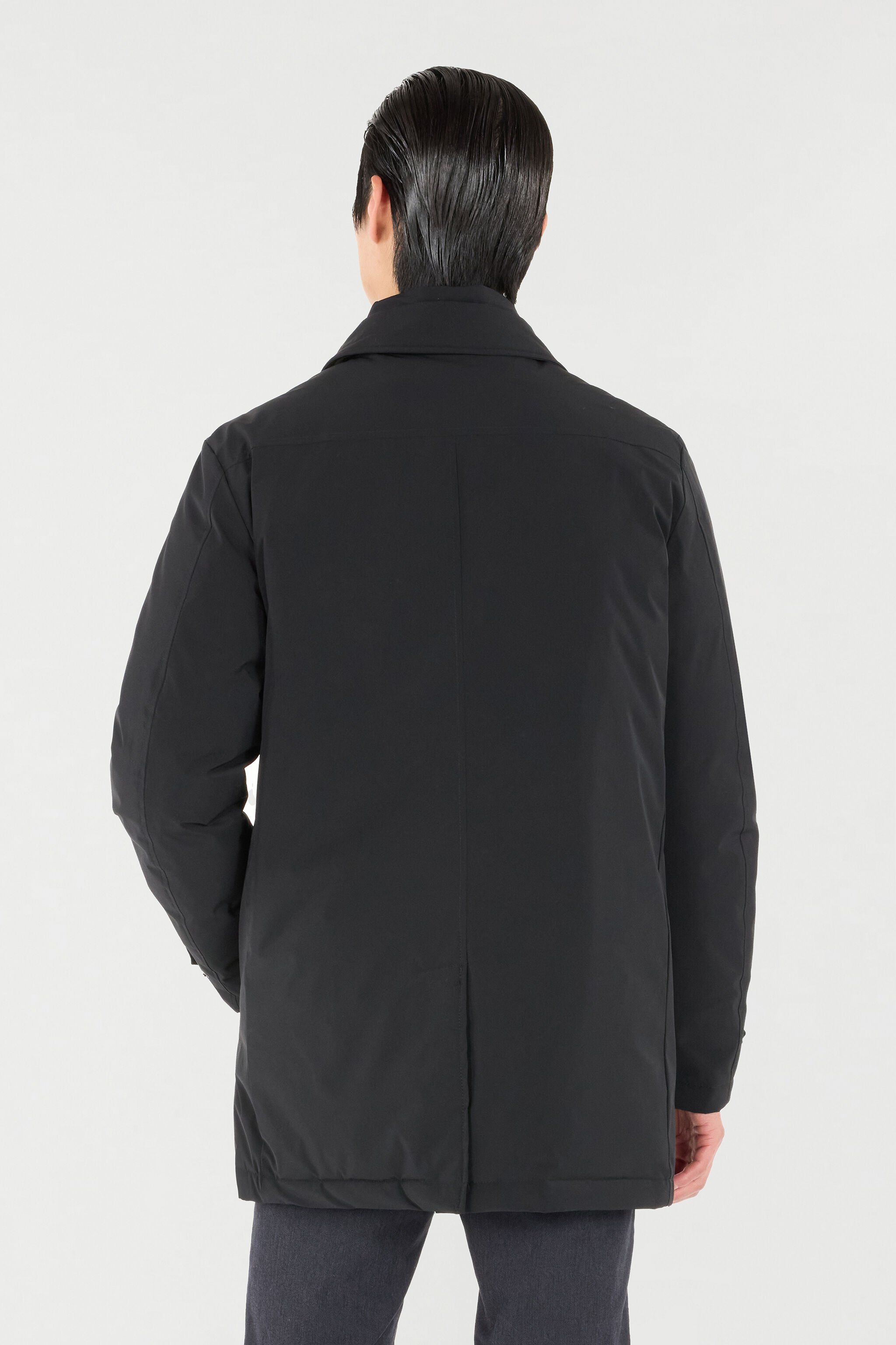 RC Chaqueta Acolchada Con Doble Cuello Negro OOT40D-SBO04