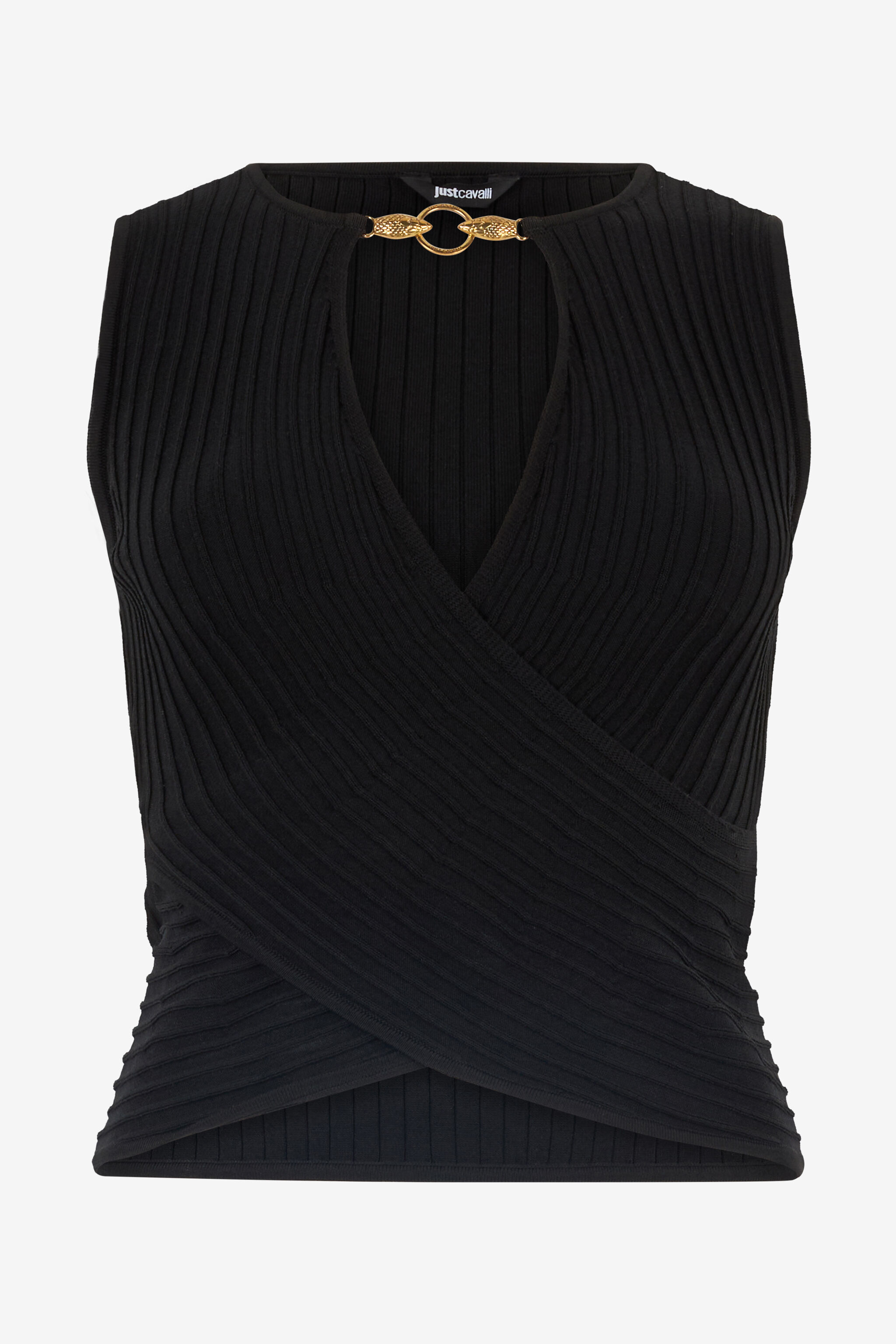 JC Rib-Knit Sleeveless Crop Top Black UFM018-UF163