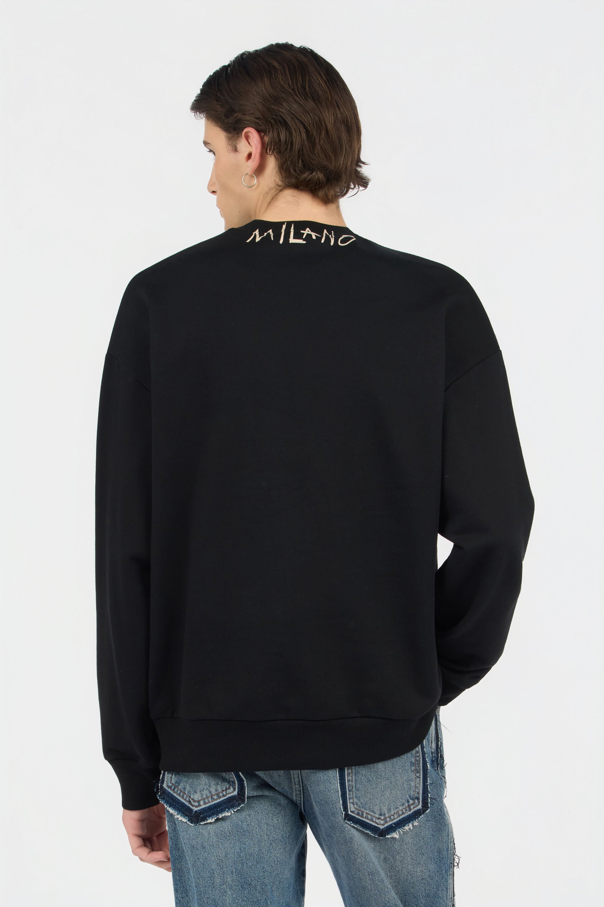 JC Black Sweatshirt With Logo BLACK WFT112-WF142