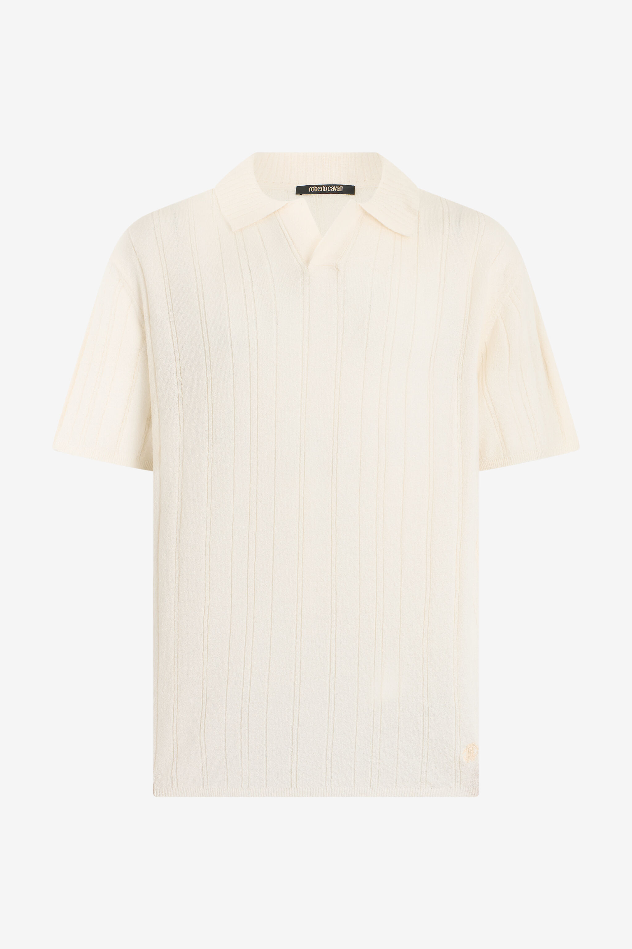 RC Cream Ribbed Polo WHITE SOT60Q-AI007