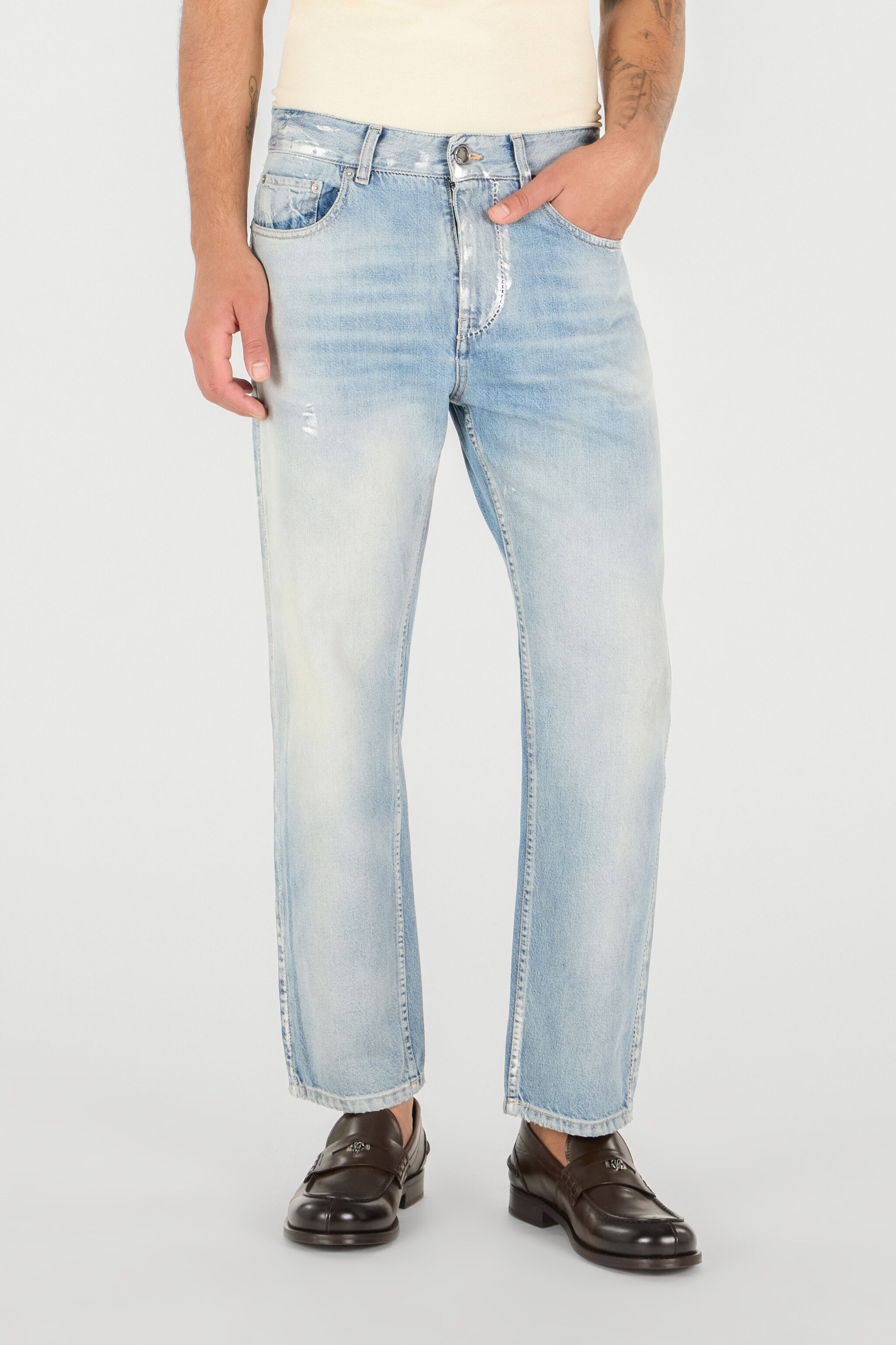 RC Man Cotton Trousers Bleu UMJ215-VT001