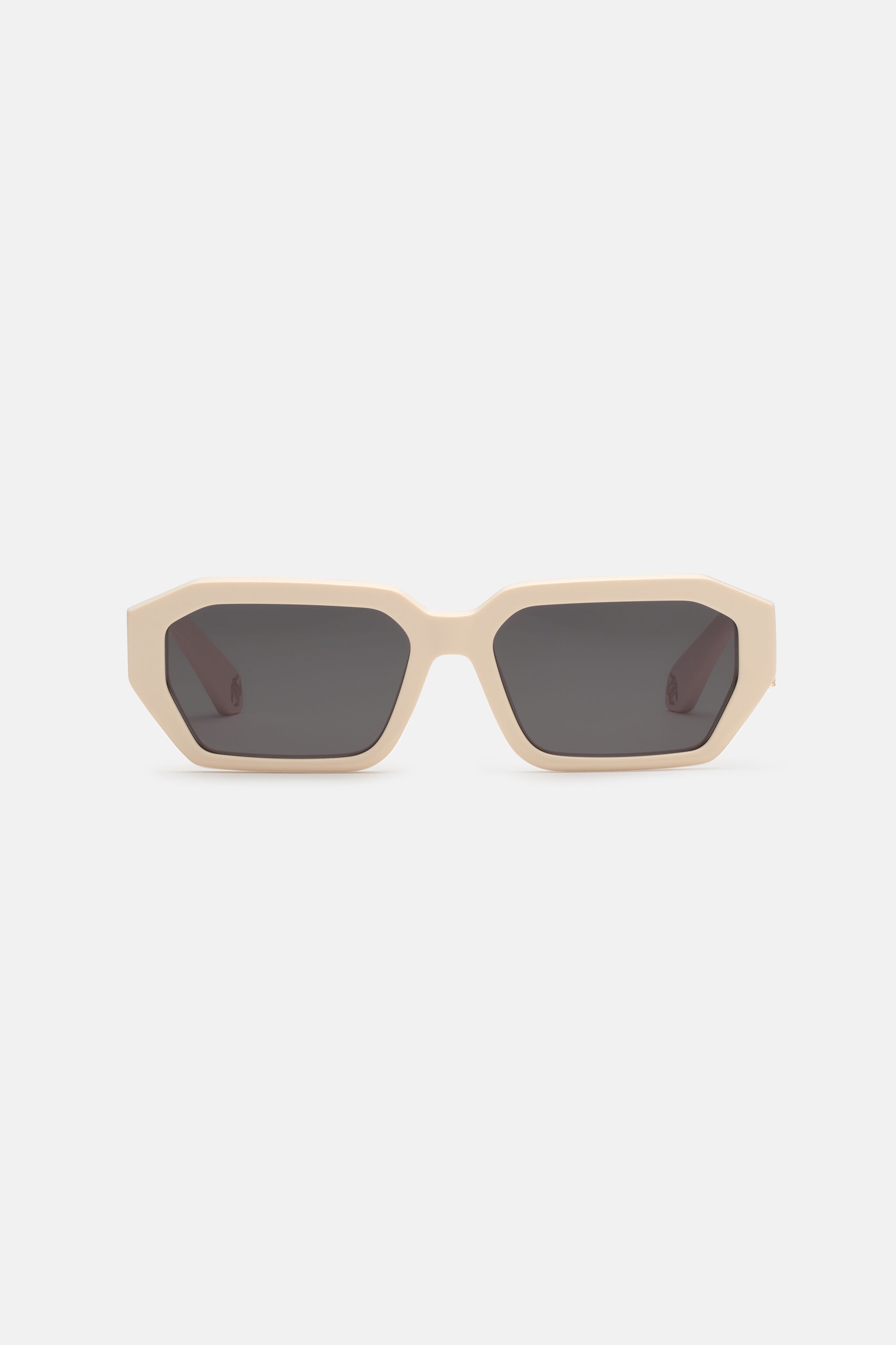 RC Sunglasses with wide rectangular front and fangs Light Brown ALD031-ID194